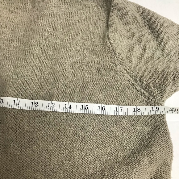 HABITAT CLOTHES TO LIVE IN 100% Tan Cotton Knit Open Front Cardigan Sweater * S - Picture 8 of 12